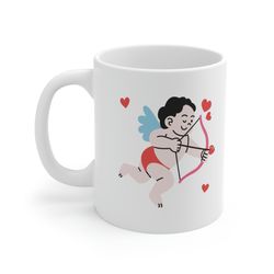 Love Ceramic Mug 11oz, 15oz, Eros Ceramic Mug, Mug Gift for Love, Gift Mug for V