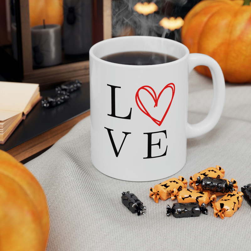 LOVE Ceramic Mug 11oz, Ceramic Mug for Gift, Mug for Love, Mug for Girlfriend, 11oz Mug - 6.jpg