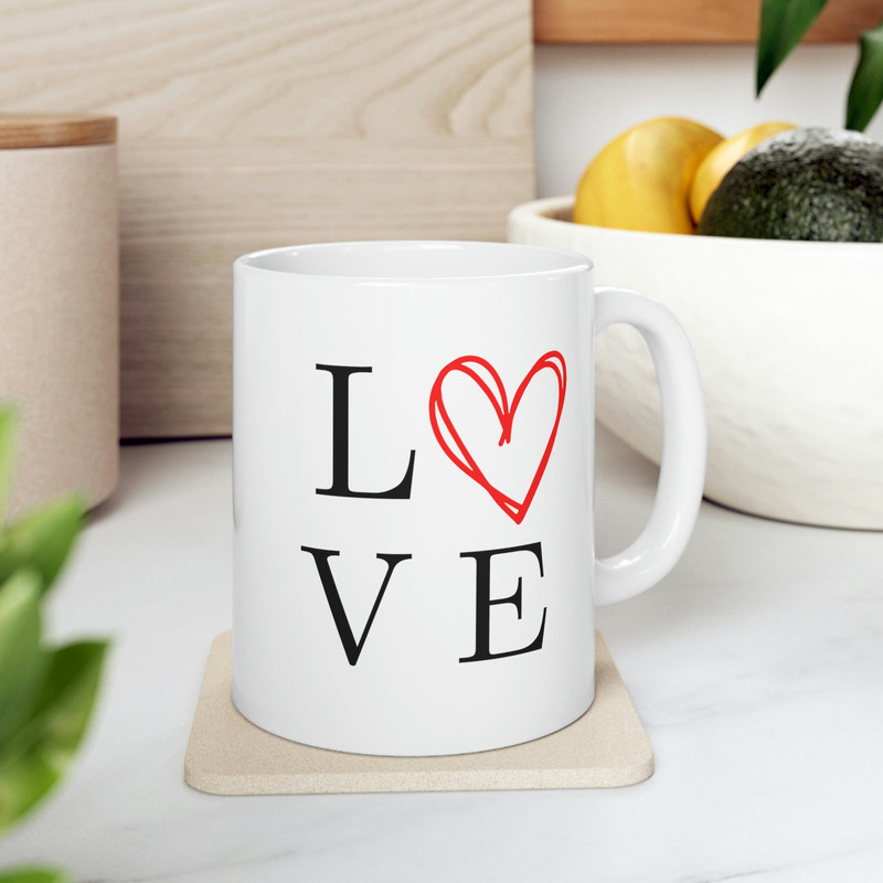 LOVE Ceramic Mug 11oz, Ceramic Mug for Gift, Mug for Love, Mug for Girlfriend, 11oz Mug - 7.jpg