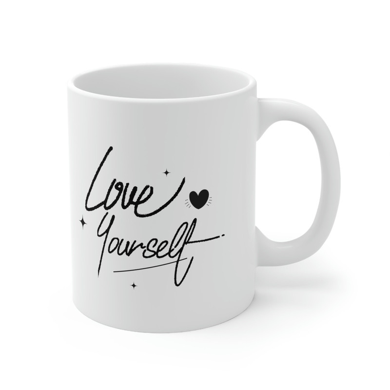 Love yourself ceramic coffee mug, cute design mug for coffee lovers, nice cuppa, cup of tea for gifts - 10.jpg