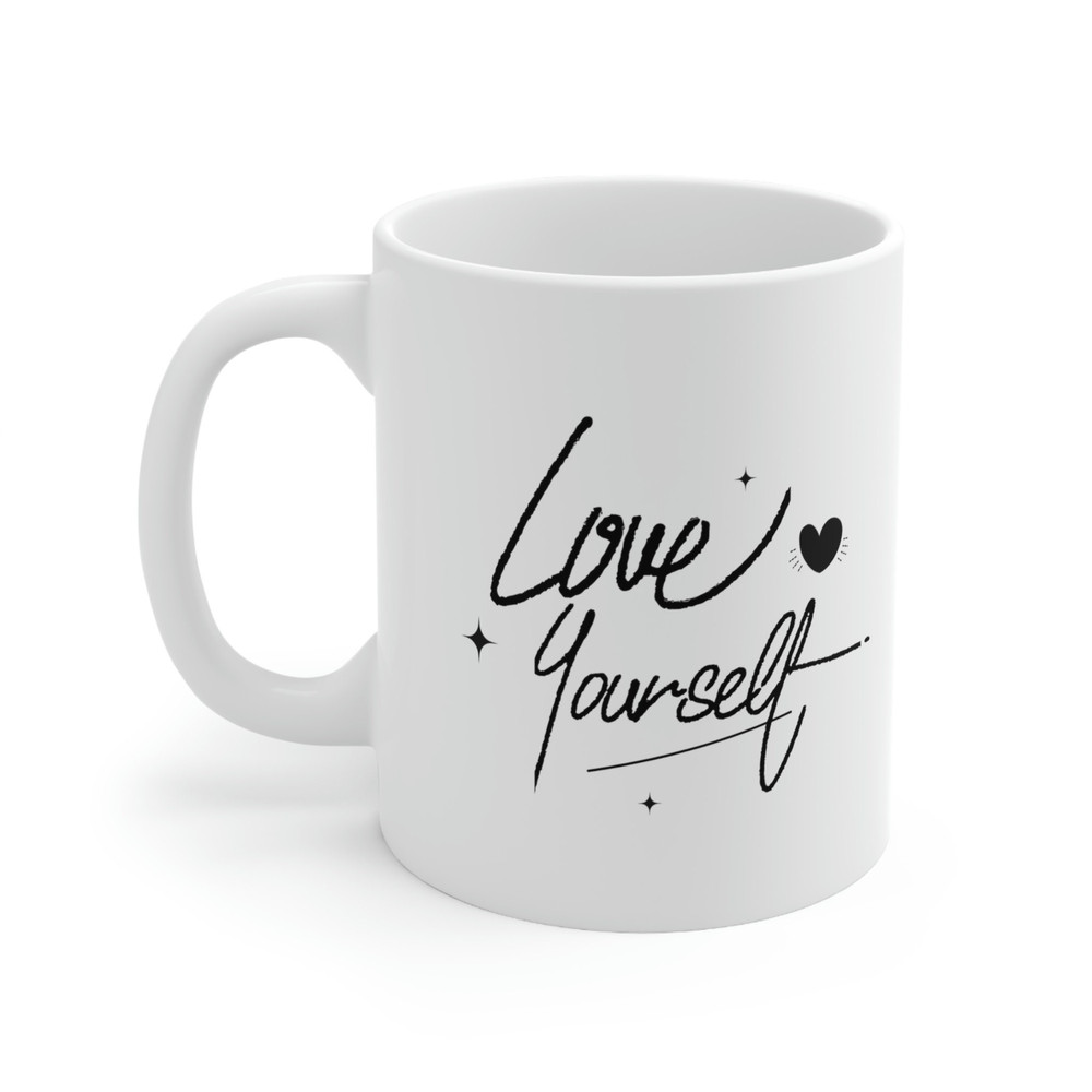 Love yourself ceramic coffee mug, cute design mug for coffee lovers, nice cuppa, cup of tea for gifts - 8.jpg