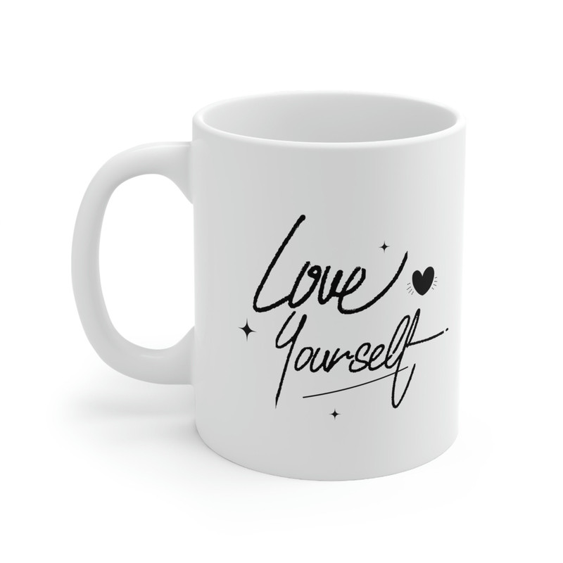 Love yourself ceramic coffee mug, cute design mug for coffee lovers, nice cuppa, cup of tea for gifts - 8.jpg