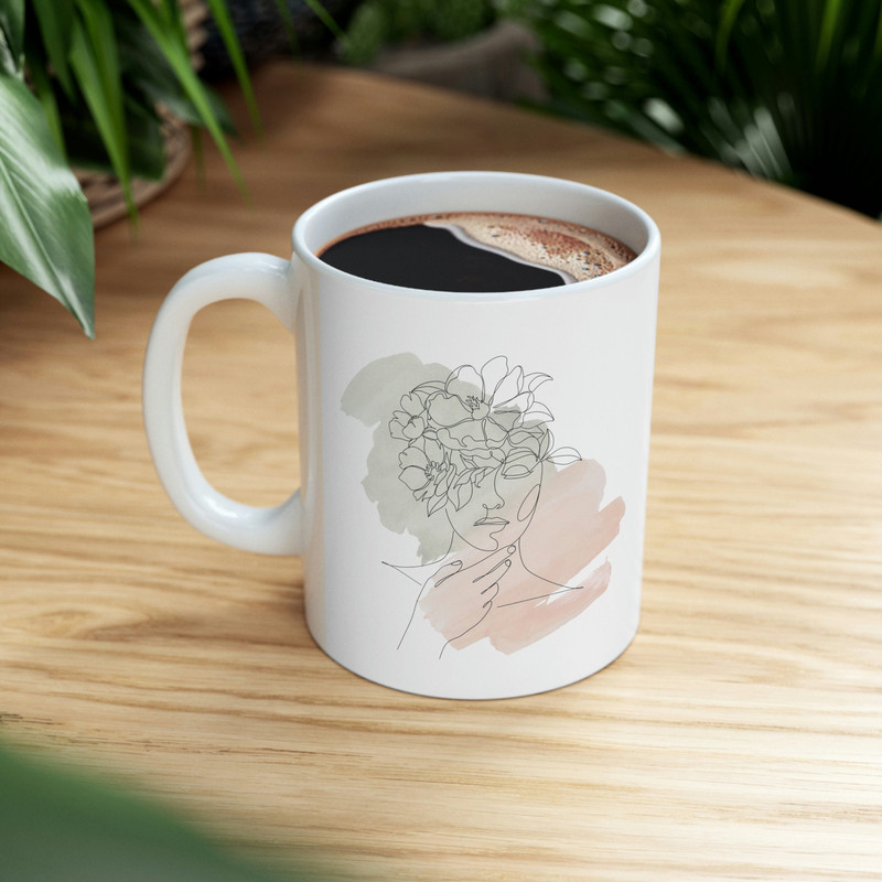 Woman Art Ceramic Mug 11oz, Gift Mug 11oz, Art Ceramic Mug 11oz - 1.jpg