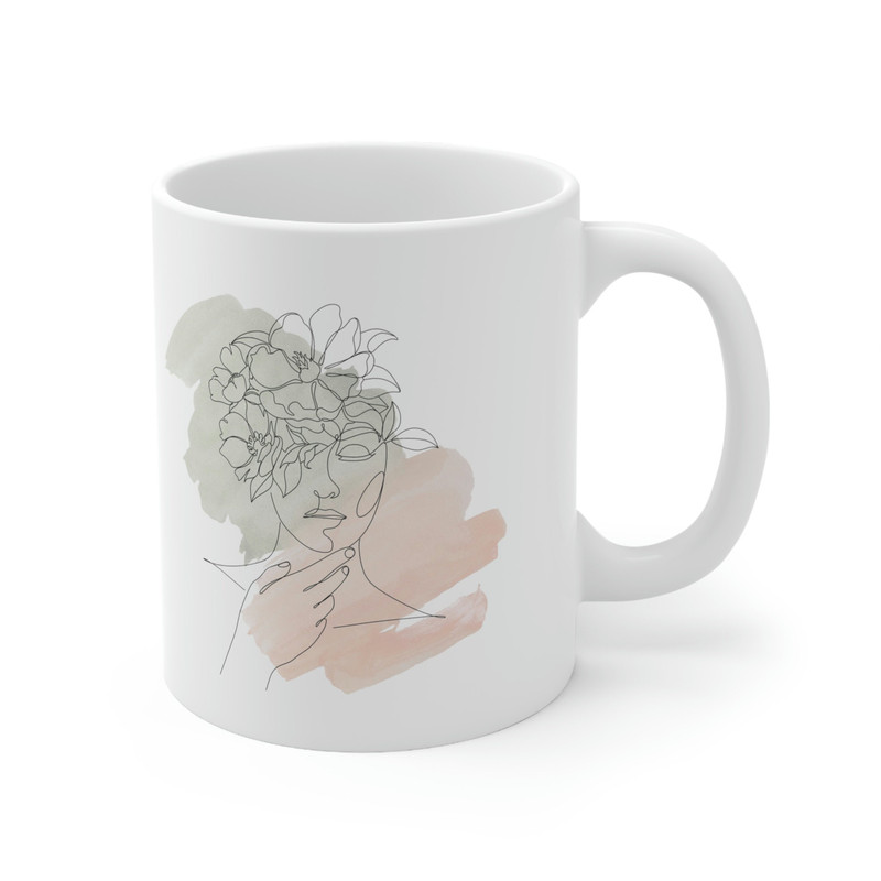 Woman Art Ceramic Mug 11oz, Gift Mug 11oz, Art Ceramic Mug 11oz - 4.jpg