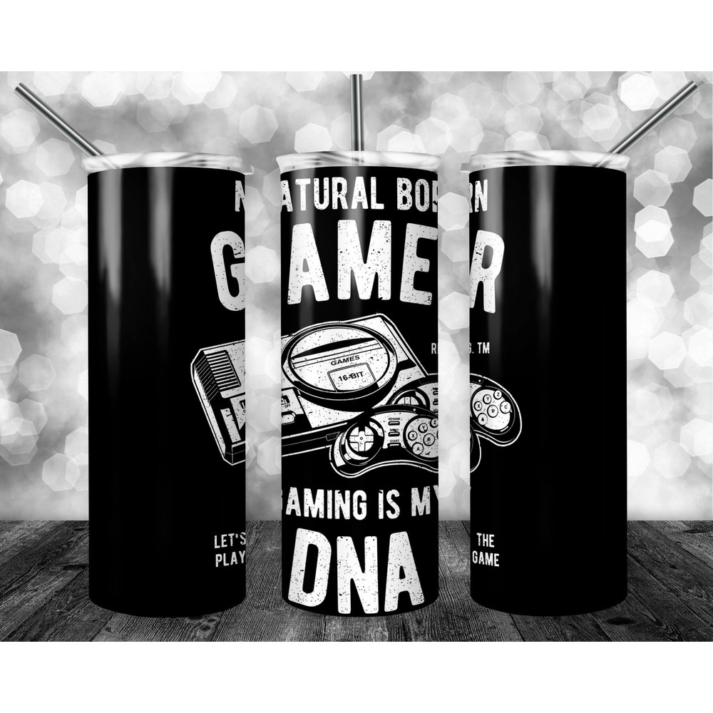Gamer 20oz Sublimation Tumbler Designs, Game Straight Skinny Tumbler Wrap PNG, Sublimation Design PNG, Digital Download, PNG-2.jpg