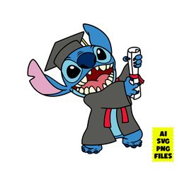 graduate stitch svg, graduate svg, stitch svg, disney svg, ai digital file