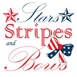 stars stripes and bows 4th of july svg