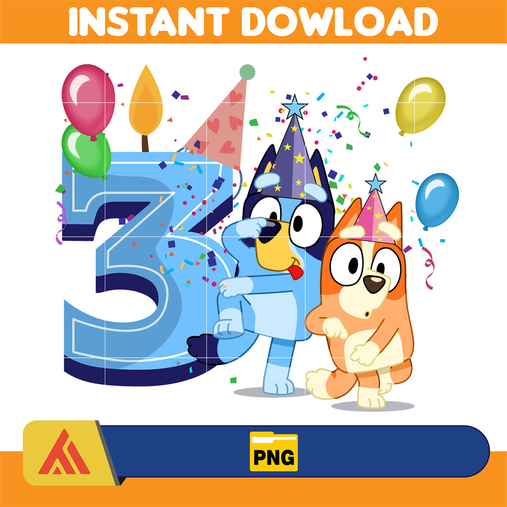 Bluey Birthday 1-9 Years Old PNG Download, Bluey & Bingo Birthday PNG, Bluey Birthday Party PNG, Birthday Girl And Birthday Boy Design (5).jpg