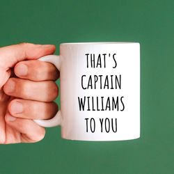 custom captain mug, captain officer gifts, captain gift, cop mug, navy captain promot