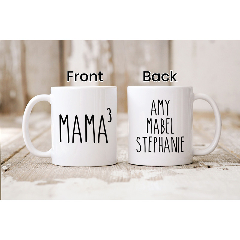 Custom Mama Of Three Mug, Mother Of Three Gift, Funny Mom Mug, New Mom Gift, Mother's Day Gift, Pregnancy Announcement, Mom Of 3, Three Kids - 1.jpg