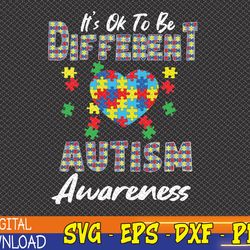 different autism awareness month heart puzzle pieces svg, eps, png, dxf, digital download