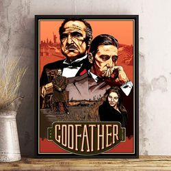 movie poster, film poster, the godfather poster, wall art, wall decor, prints, home decor, deadly oaths sealed poster