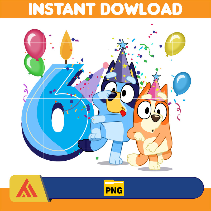 Bluey Birthday 1-9 Years Old PNG Download, Bluey & Bingo Birthday PNG, Bluey Birthday Party PNG, Birthday Girl And Birthday Boy Design (11).jpg