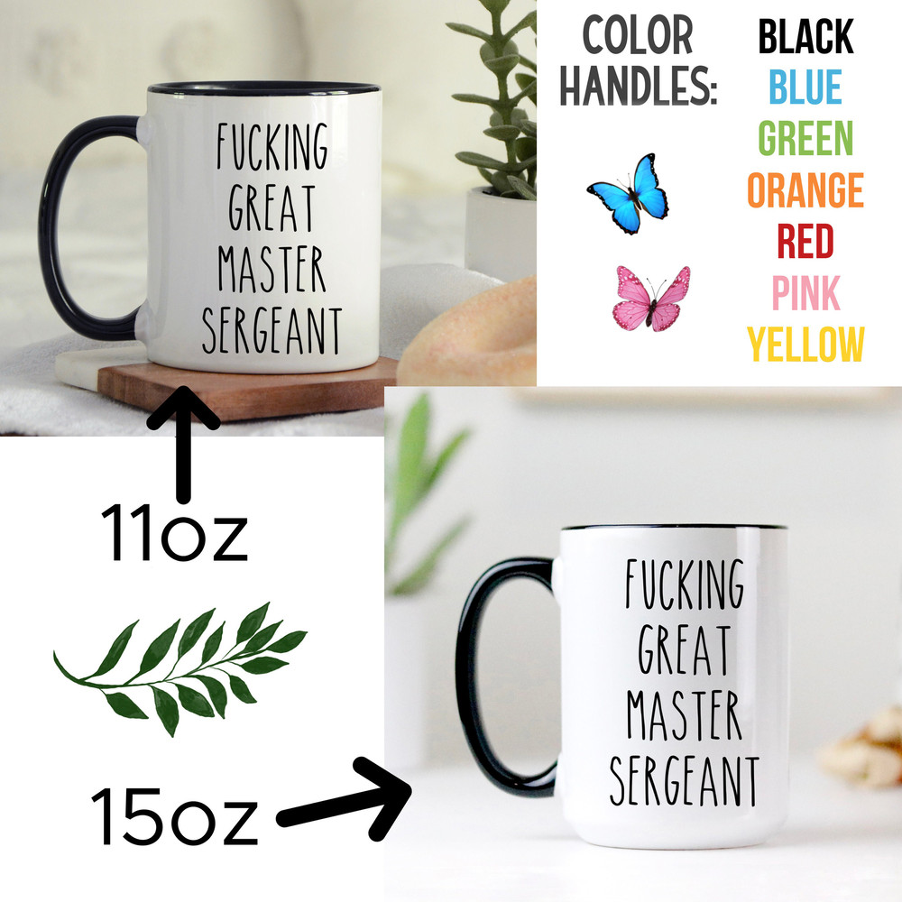 Fucking Great Master Sergeant Mug, Master Sergeant Promotion Gift, Funny Master Sergeant Promoted, Congratulations, Master Sergeant Cup - 3.jpg