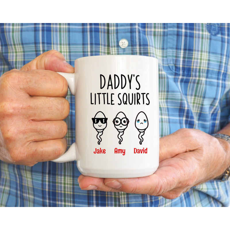Funny Father's Day Mug, Gift For Dad, Custom Gift For Husband, Father's Day Rude Gift, Dad Mug From Daughter, We Used To Live In Your Balls - 3.jpg