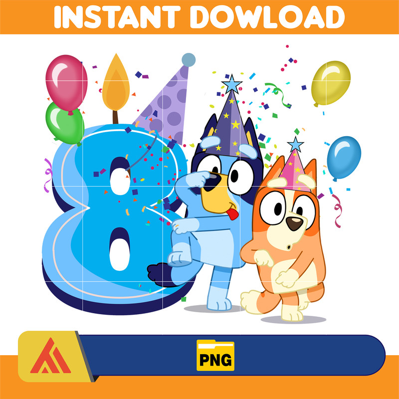 Bluey Birthday 1-9 Years Old PNG Download, Bluey & Bingo Birthday PNG, Bluey Birthday Party PNG, Birthday Girl And Birthday Boy Design (15).jpg