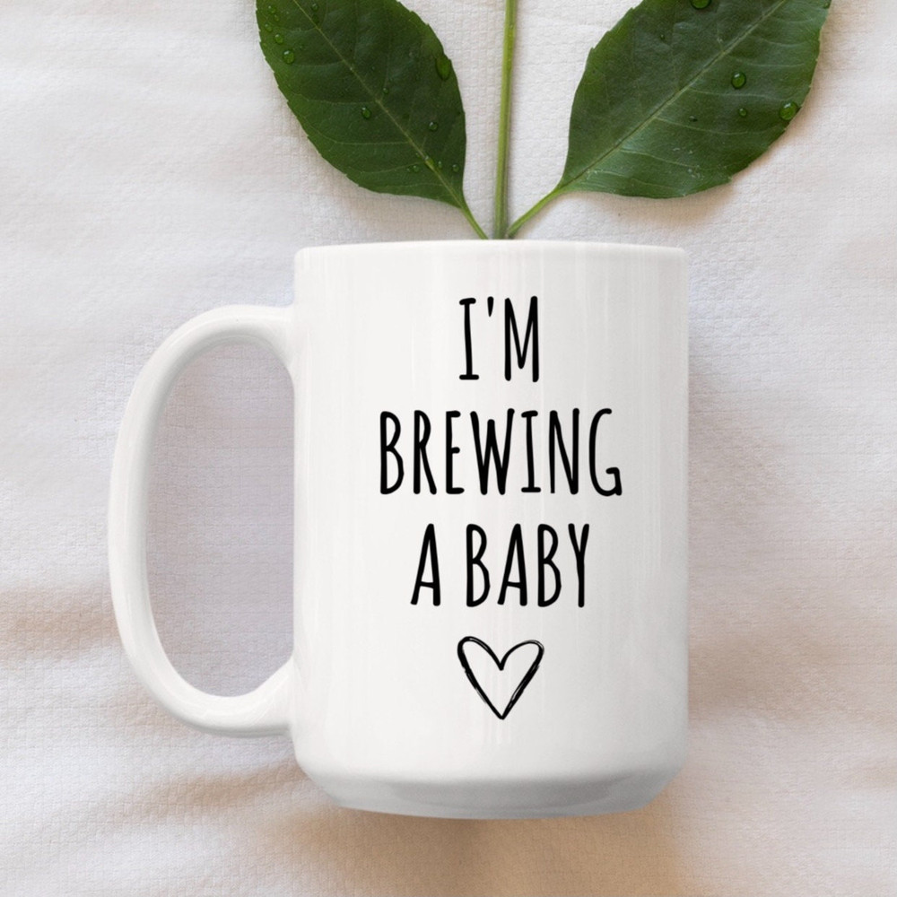 I'm Brewing A Baby Mug, Expectant Mother Gift, Mother To Be Coffee Mug, Future Mom, Pregnancy Reveal, Baby Shower Gift, Gift For Her, Mama - 2.jpg