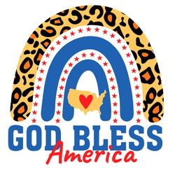 god bless america 4th of july rainbow svg