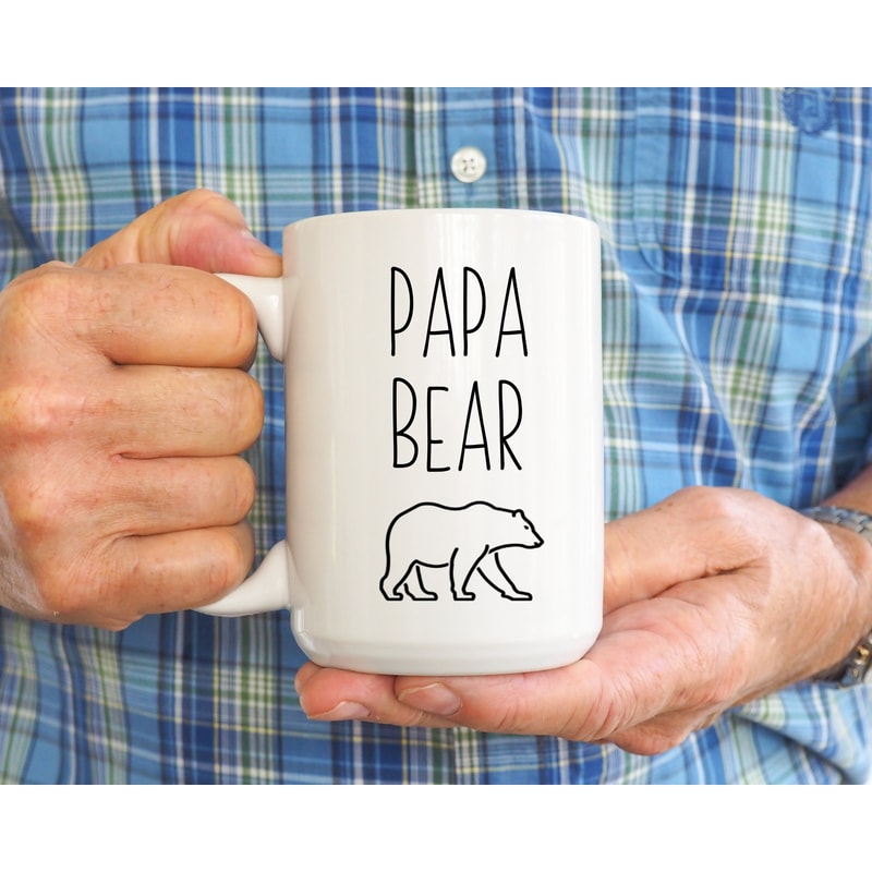 Papa Bear Daddy Mug, Funny Fathers Day Mug, Gift For Dad From Daughter, Papa Bear Mug, Dad Coffee Mug, Fathers Day Gifts, Grandpa Mug - 1.jpg