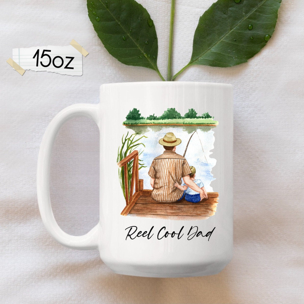 Reel Cool Dad Mug, Fathers Day Fishing Mug, Funny Dad Mug, Best Dad Ever, Dad Fishing Gift, Fathers Day Gifts, Fisherman Birthday Dad Gift - 2.jpg