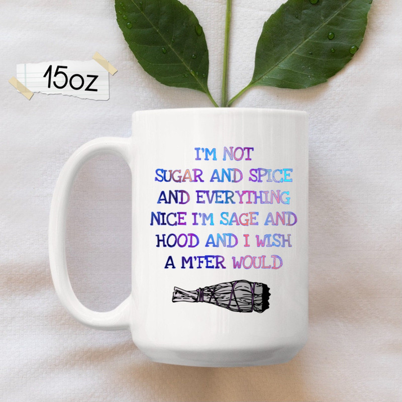 Sage and Hood Wish an MFer Would Mug, Mystical Mug, Spiritual Mug, Meditation Gift, Chakra Gift, Yoga Gift, Chakra Coffee Mug - 2.jpg