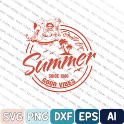 Summer Vibes Svg, Built For Summer Svg, Retro Summer Png, Trendy Svg, Front And Back Svg, Trendy Summer Svg
