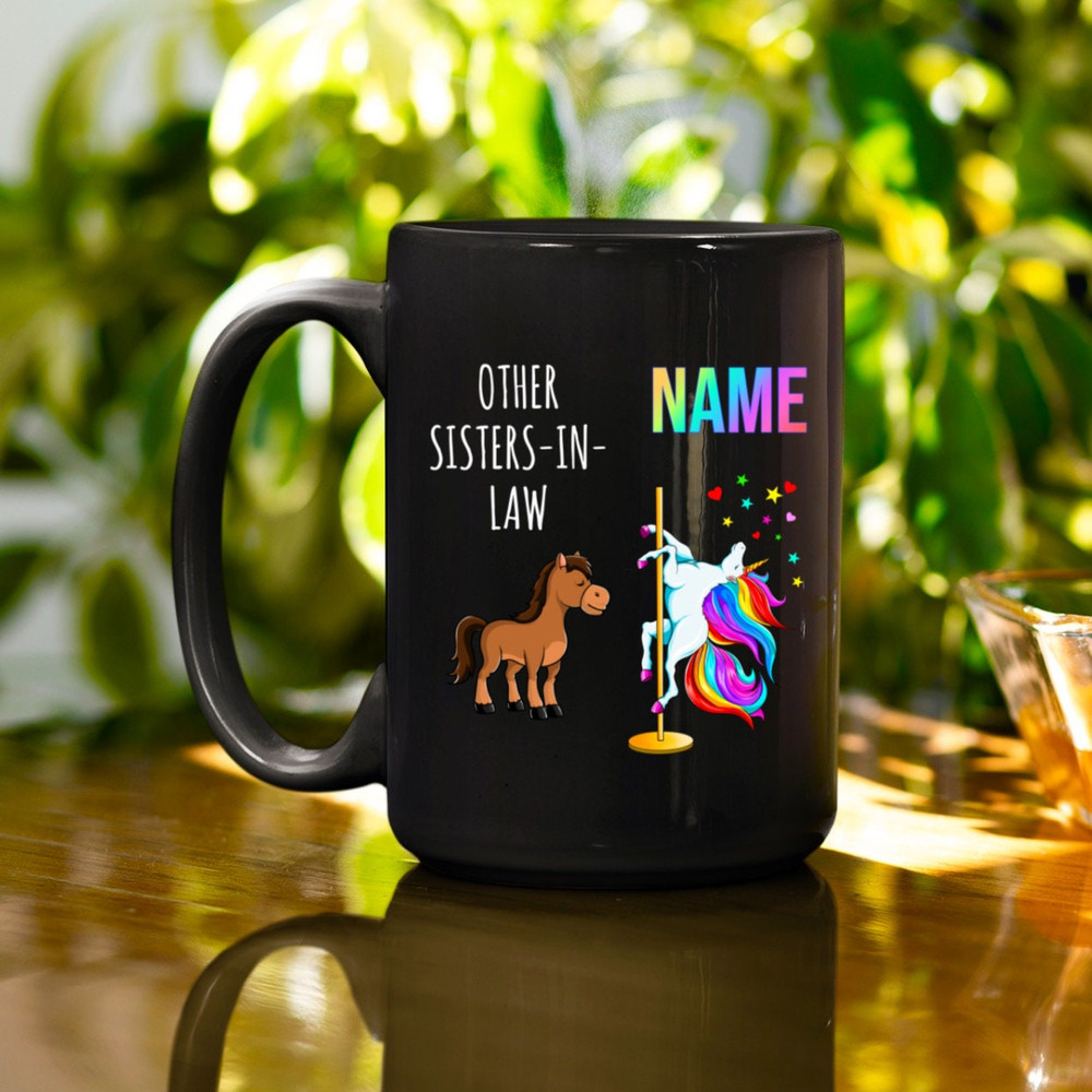 Sister In Law Unicorn Gift, Sister In Law Black Mug, Gifts for Sister in Law, Wedding In Law Gift, Sister In Law Coffee Mug, Birthday Gift - 2.jpg