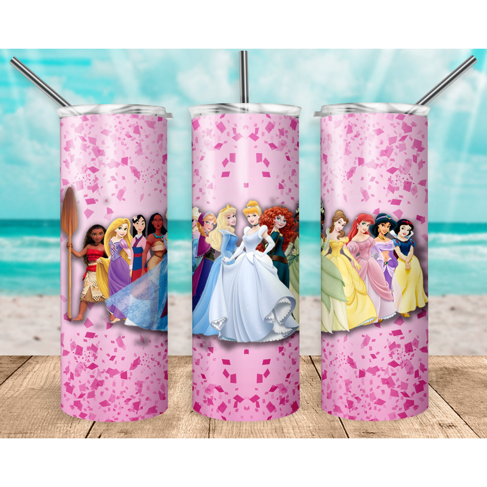 Princess 20oz Sublimation Tumbler Designs, Cartoon Straight Skinny Tumbler Wrap PNG, Sublimation Design PNG, Digital Download, PNG-4.jpg