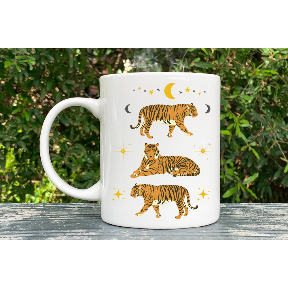 Vintage Tiger Mug, Aesthetic Tiger Mug, Oriental Tigers, Chinese Tiger Coffee Mug Cozy, Tiger Symbol, Aesthetic Cup, Cute mug - 2.jpg
