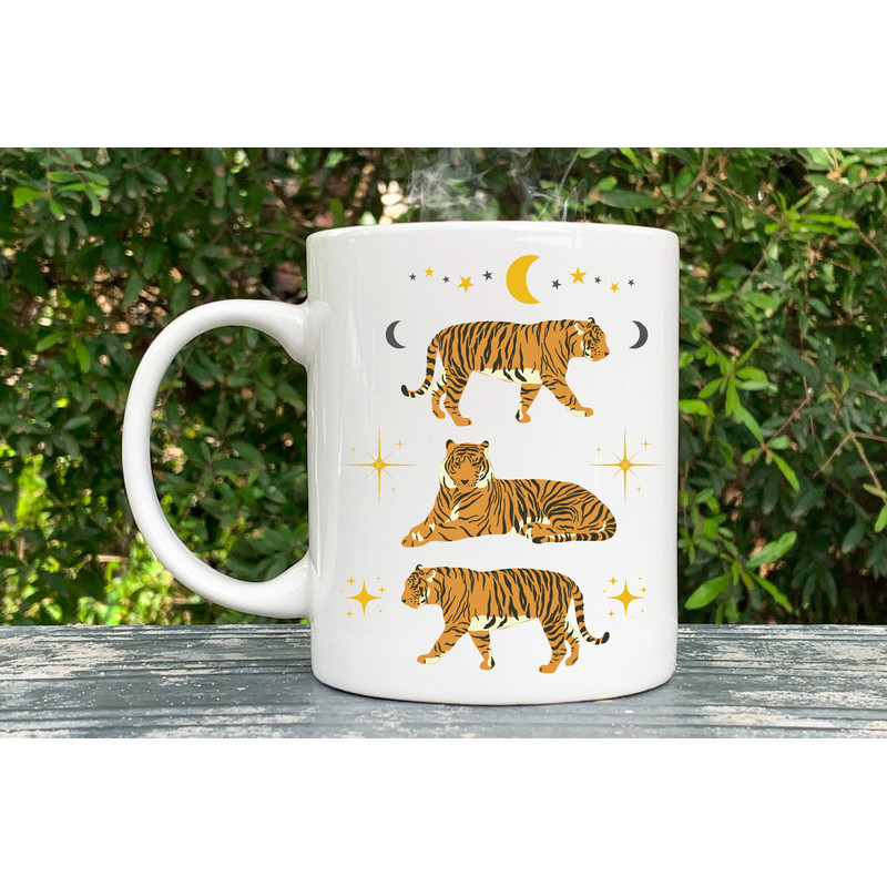 Vintage Tiger Mug, Aesthetic Tiger Mug, Oriental Tigers, Chinese Tiger Coffee Mug Cozy, Tiger Symbol, Aesthetic Cup, Cute mug - 2.jpg