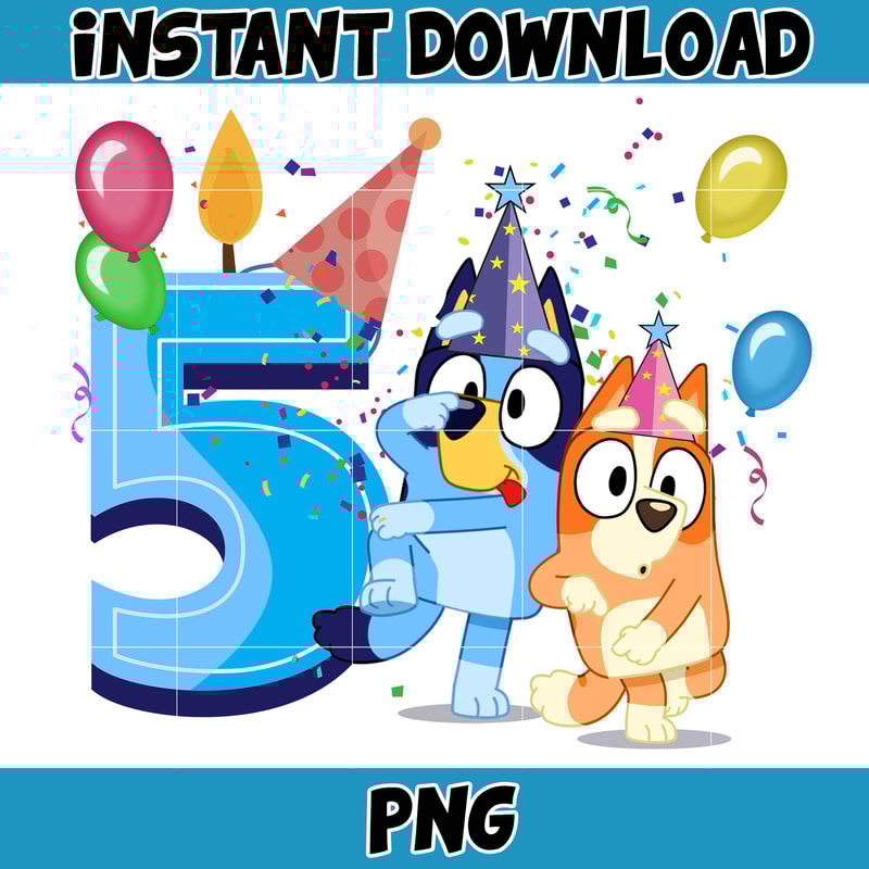 Bluey Birthday 1-9 Years Old PNG Download, Bluey & Bingo Birthday PNG, Bluey Birthday Party PNG, Birthday Girl And Birthday Boy Design (9).jpg