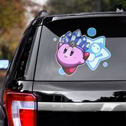 kirby sticker, kirby decal for car, game decal, game sticker for car, game decal for car, game sticker
