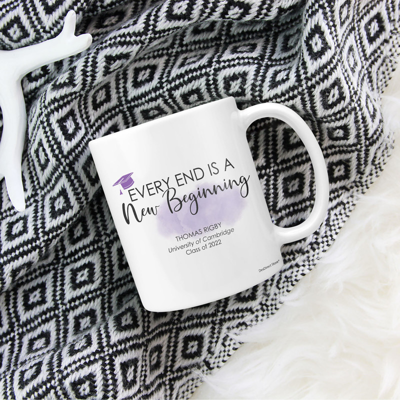 Every End Is A New Begining Personalized Gift Coffee Mug, Custom Graduation Mug Class Of 2023 Congrats Graduation Gift Him Her Mug 11 15 oz - 6.jpg