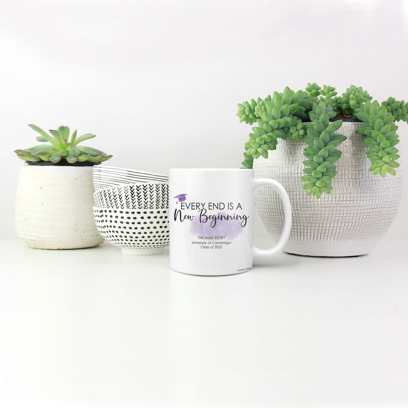Every End Is A New Begining Personalized Gift Coffee Mug, Custom Graduation Mug Class Of 2023 Congrats Graduation Gift Him Her Mug 11 15 oz - 8.jpg