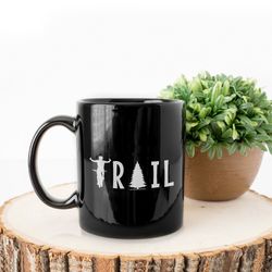mountain bike funny mug- bicycle trail gift coffee tea cup for biker who love biking