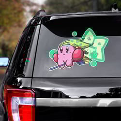 kirby decal for car, game decal, game sticker, game sticker for car, game decal for car, kirby sticker
