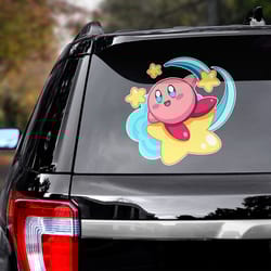 kirby decal for car, kirby sticker, game decal, game sticker for car, game decal for car, game sticker