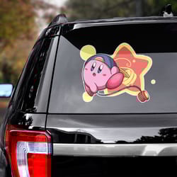 kirby decal for car, kirby sticker, game decal, game sticker, game decal for car, game sticker for car