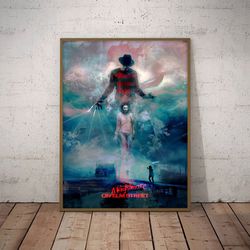 movie poster, film poster, a nightmare on elm street poster, wall art, wall decor, prints, home decor, shadowed