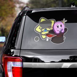 game decal, kirby decal for car, game sticker, game sticker for car, game decal for car, kirby sticker