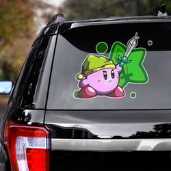 game decal, kirby sticker, game sticker, game sticker for car, game decal for car, kirby decal for car