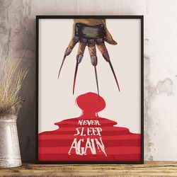 movie poster, film poster, a nightmare on elm street poster, wall art, wall decor, prints, home decor, dream's deadly