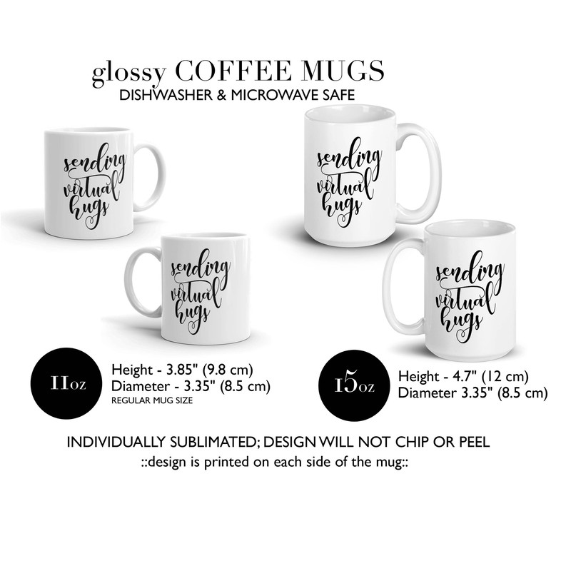 Sending Virtual Hugs Mug Quarantine Gift Social Distancing Gift for Her Isolating Grandparent Gift Quarantine Birthday - 2.jpg