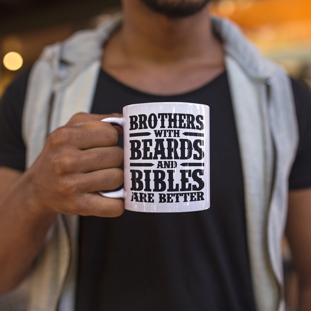 Brothers With Beards And Bibles Coffee Mug Microwave and Dishwasher Safe Ceramic Cup Christian Brother Gifts For Men Tea Hot Chocolate - 1.jpg