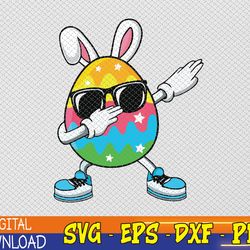 dabbing easter egg, happy easter bunny svg, eps, png, dxf, digital download