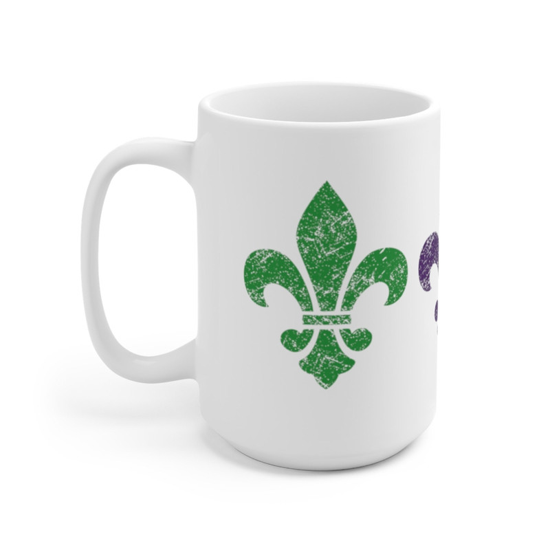 Fleur De Lis Coffee Mug Microwave and Dishwasher Safe Ceramic Cup Mardi Gras Carnival New Orleans Louisiana Catholic Tea Hot Chocolate - 8.jpg