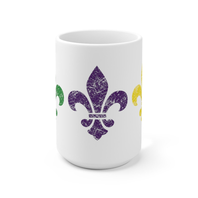 Fleur De Lis Coffee Mug Microwave and Dishwasher Safe Ceramic Cup Mardi Gras Carnival New Orleans Louisiana Catholic Tea Hot Chocolate - 9.jpg