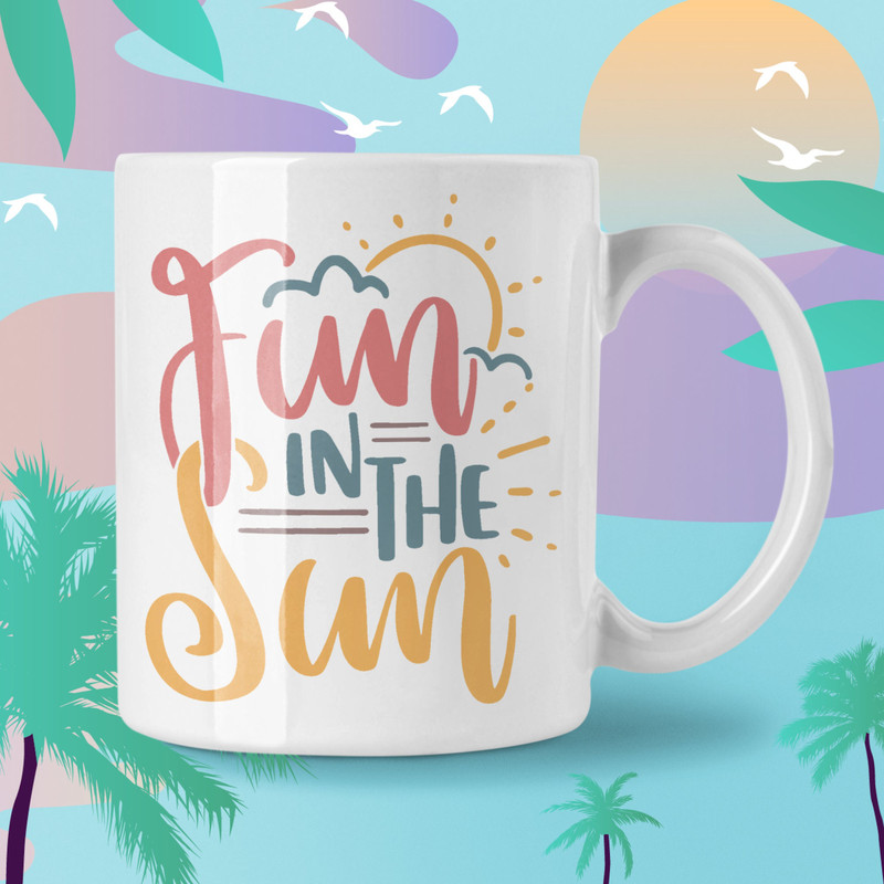 Fun In The Sun Coffee Mug Microwave and Dishwasher Safe Ceramic Cup Sunny Summer Lake House Beach Vacation Decor Tea Cocoa Gifts Mugs - 2.jpg