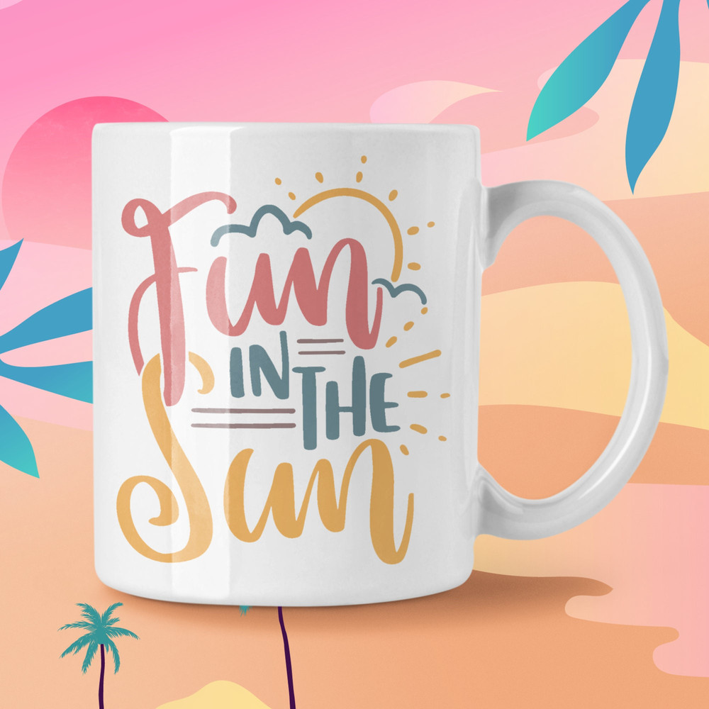 Fun In The Sun Coffee Mug Microwave and Dishwasher Safe Ceramic Cup Sunny Summer Lake House Beach Vacation Decor Tea Cocoa Gifts Mugs - 3.jpg
