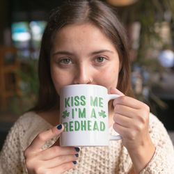 Kiss Me Im A Redhead Coffee Mug Microwave and Dish